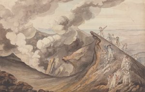 De beklimming van de Vesuvius door Henry Tresham