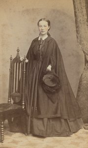 Carte-de-visite portret van Carrie N. Lacy door Henry Ulke