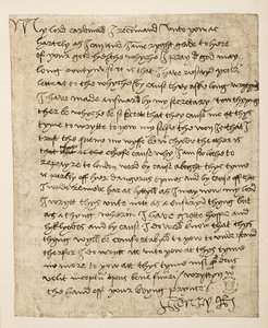 Facsimile van een brief van Hendrik VIII aan Kardinaal Wolsey gedateerd juli 1518, uitgegeven 1902 door Henry VIII
