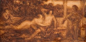 Studie van naakte en gedrapeerde figuren, 1880