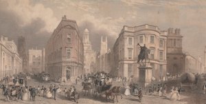 De Bank of England en Royal Exchange, Cornhill door Henry Wallis