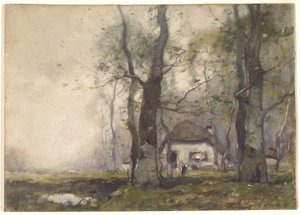 Hut in het Bos door Henry Ward Ranger