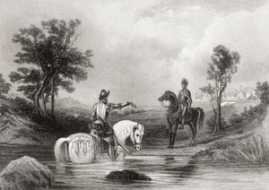 De ontmoeting van de Graaf van Essex en de Graaf van Tyrone in County Louth, Ierland in 1599, uit 