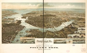 Panorama van Norfolk en omgeving 1892
