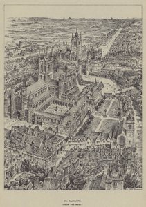 Aldgate, vanaf het Westen door Henry William Brewer