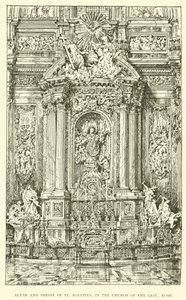 Altaar en Heiligdom van St. Ignatius, in de Kerk van de Gesu, Rome