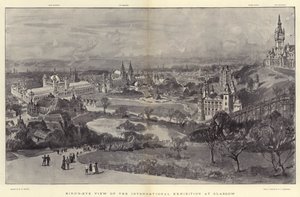 Vogelvlucht van de Internationale Tentoonstelling in Glasgow