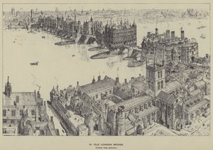 Oude London Bridge, vanuit het Zuiden