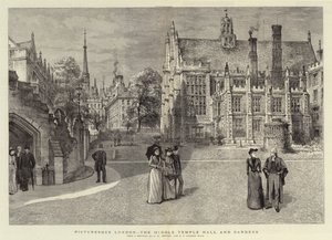 Pittoresk Londen, de Middle Temple Hall en Tuinen