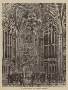 De centrale hal van het Parlement door Henry William Brewer