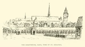 De Chartreuse, Parijs, tijd van St. Ignatius (gravure)
