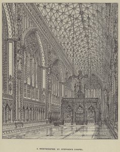 Westminster, St Stephens Kapel door Henry William Brewer