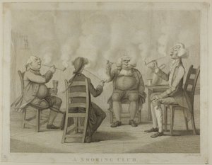 Een Rookclub door Henry William Bunbury