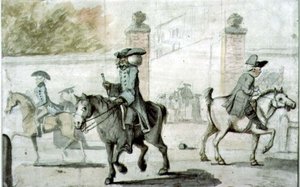 Scène bij de Ingangspoort van een Oxford College door Henry William Bunbury