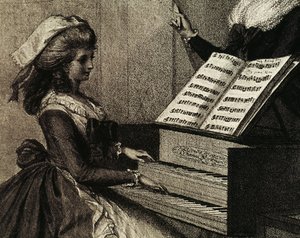 De Muziekles door Henry William Bunbury