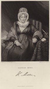 Portret van Hannah More door Henry William Pickersgill