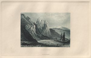 Das Malerische und Romantische Rheinland: Rheingrafenstein, 1928 door Henry Winkles