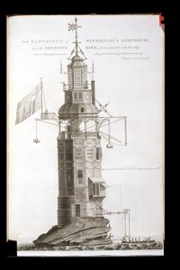 Edystone vuurtoren gegraveerd door Henry Roberts (fl.1762), 1762 door Henry Winstanley