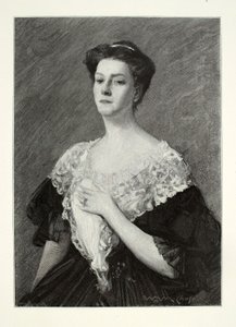 Portret van een vrouw door Henry Wolf