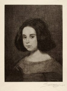 Portret van een jong meisje door Henry Wolf