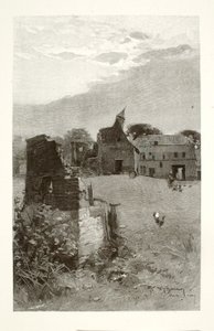 De ruïnes van Hougomont door Henry Wolf