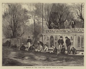 Een schets op de Isis, de Oxford-ploeg thuis