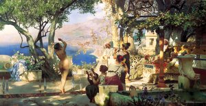 Zwaarddans, 1881 door Henryk Siemiradzki