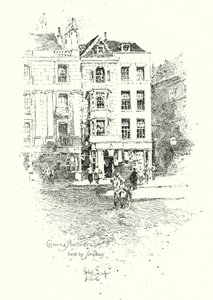 Crown and Anchor, beheerd door Thomas Simpkin, The Strand, Londen door Herbert (after) Railton