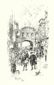 Dr. Johnson, Fleet Street, Londen, in 1780 door Herbert (after) Railton