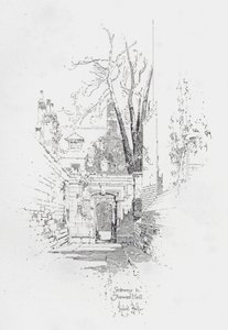 Poort naar Frewen Hall, Oxford door Herbert (after) Railton