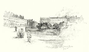 Grosvenor Square, Londen door Herbert (after) Railton
