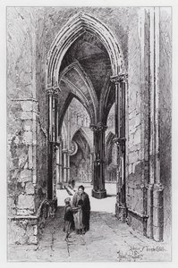 Interieur van Temple Church door Herbert (after) Railton