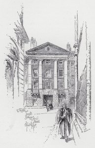 Middle Temple Gateway vanaf de Strand door Herbert (after) Railton