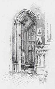 Oriel in de Hal door Herbert (after) Railton