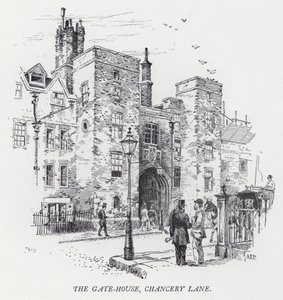 Het Poorthuis, Chancery Lane door Herbert (after) Railton