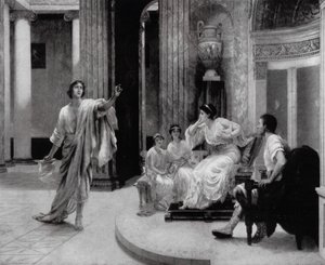 De Romeinse dichter Vergilius declameert aan keizerin Octavia zijn elegie over de dood van haar zoon, Marcellus