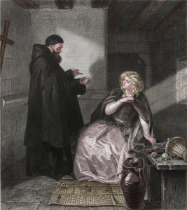 Juliet in de cel van broeder Lawrence, 1867 door Herbert Bourne