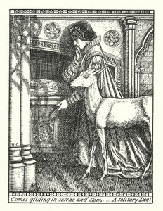 De witte hinde van Rylston (gravure) door Herbert Cole