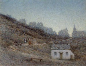 De nieuwe buitenwijk (aquarel) door Herbert Dalziel