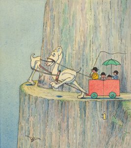 Figuren die een klifweg beklimmen, c.1910