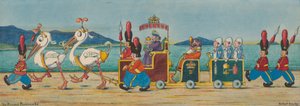 De promenade van de prins, ca. 1910 door Herbert E. Crowley