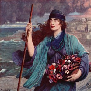 Nydia, het blinde meisje van Pompeii door Herbert Gustave after Schmalz
