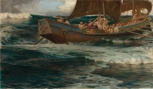 Woede van de Zeegod door Herbert James Draper