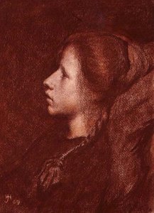 Studie van een Jong Meisje door Herbert Johnson Harvey