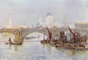 Zuidkant van de Waterloo-brug door Herbert Menzies (after) Marshall