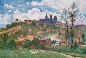 Laon, uitzicht vanaf de vlakte door Herbert Menzies Marshall