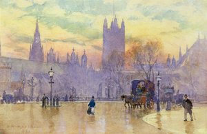 Parliament Square bij schemering, 1889