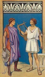 De Gekreukelde Chiton en de Chlamys links, De Chiton rechts, 1924 door Herbert Norris