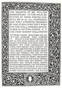 Riccardi Press: Pagina uit Sonnetten van Shakespeare, c.1914 door Herbert Percy Horne