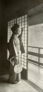 Een studie bij de Shoji, 1910 door Herbert Ponting